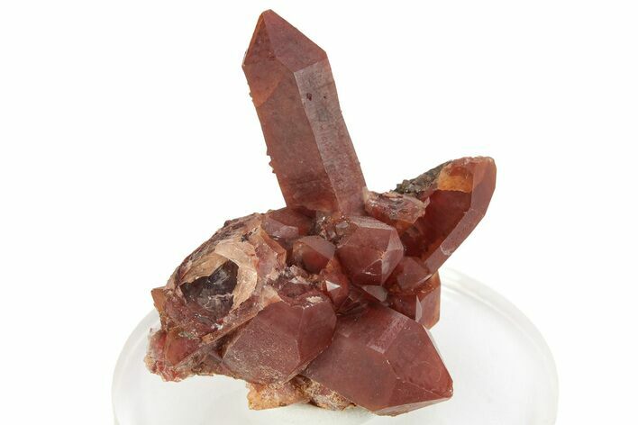 Natural, Red Quartz Crystal Cluster - Morocco #233442